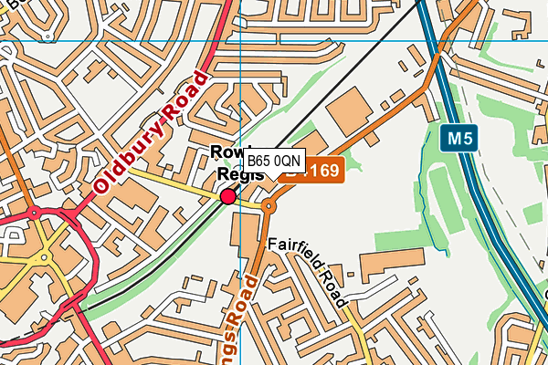 B65 0QN map - OS VectorMap District (Ordnance Survey)