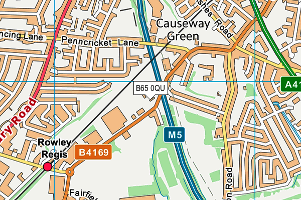 B65 0QU map - OS VectorMap District (Ordnance Survey)