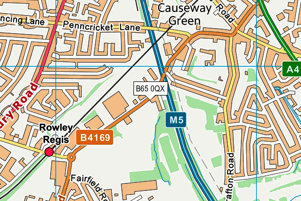 B65 0QX map - OS VectorMap District (Ordnance Survey)