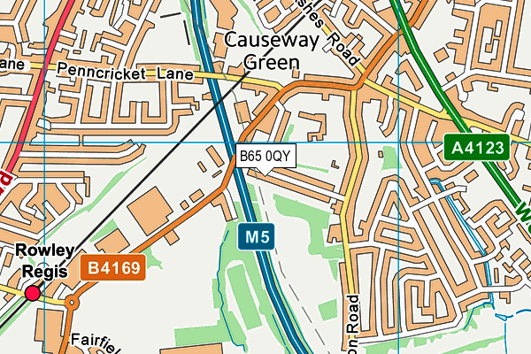 B65 0QY map - OS VectorMap District (Ordnance Survey)