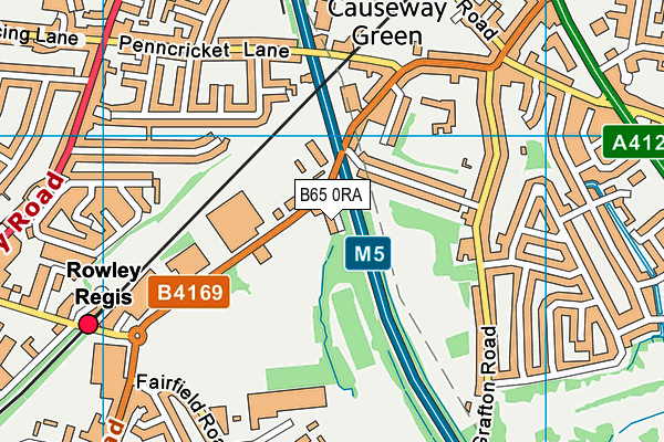 B65 0RA map - OS VectorMap District (Ordnance Survey)