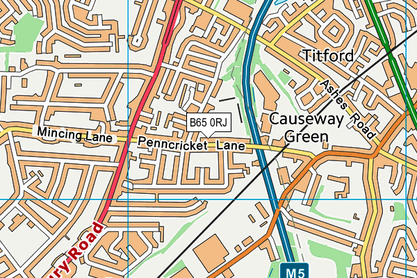 B65 0RJ map - OS VectorMap District (Ordnance Survey)