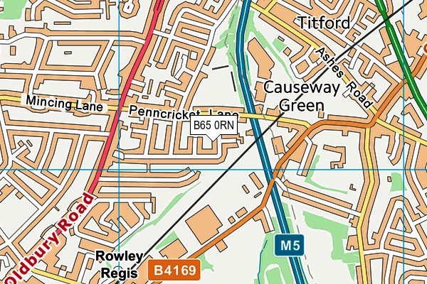 B65 0RN map - OS VectorMap District (Ordnance Survey)