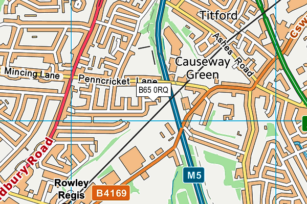 B65 0RQ map - OS VectorMap District (Ordnance Survey)