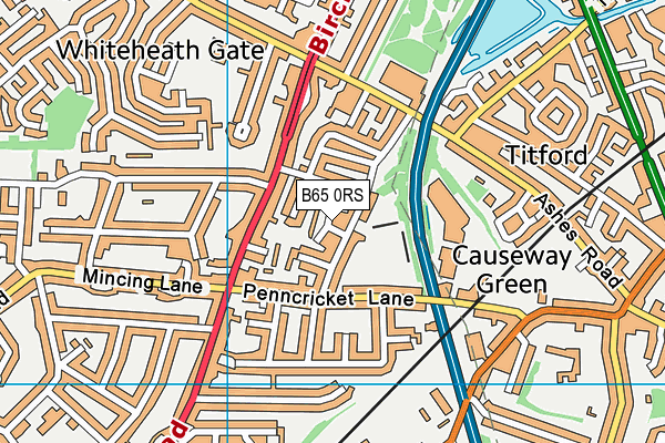 B65 0RS map - OS VectorMap District (Ordnance Survey)