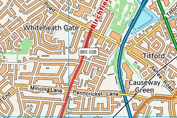 B65 0SB map - OS VectorMap District (Ordnance Survey)