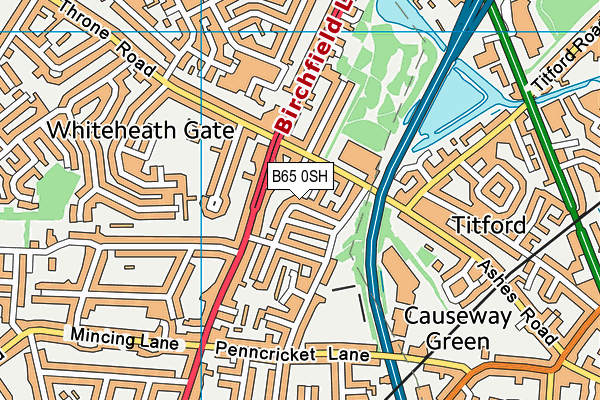 B65 0SH map - OS VectorMap District (Ordnance Survey)