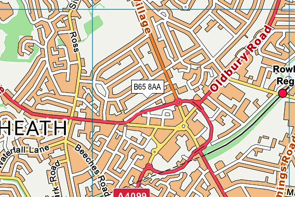 B65 8AA map - OS VectorMap District (Ordnance Survey)