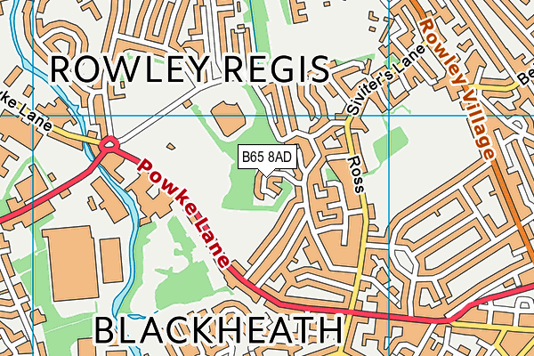 B65 8AD map - OS VectorMap District (Ordnance Survey)