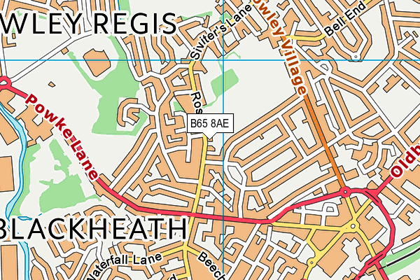 B65 8AE map - OS VectorMap District (Ordnance Survey)