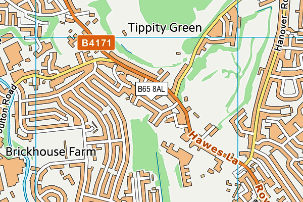 B65 8AL map - OS VectorMap District (Ordnance Survey)