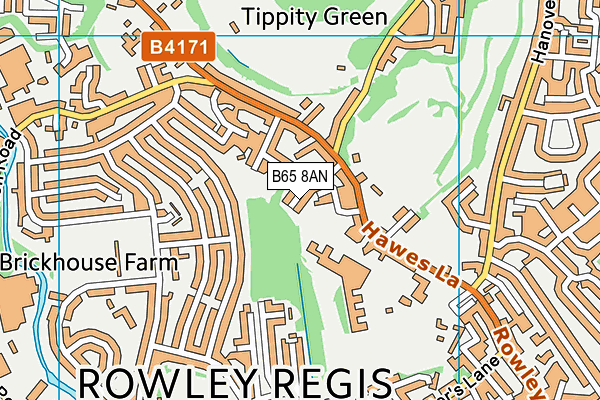 B65 8AN map - OS VectorMap District (Ordnance Survey)