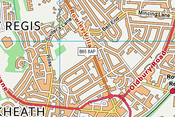 B65 8AP map - OS VectorMap District (Ordnance Survey)