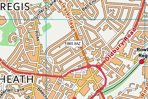 B65 8AZ map - OS VectorMap District (Ordnance Survey)