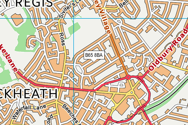 B65 8BA map - OS VectorMap District (Ordnance Survey)