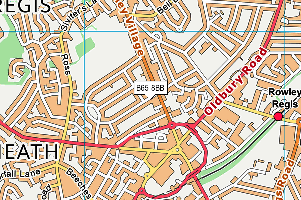 B65 8BB map - OS VectorMap District (Ordnance Survey)