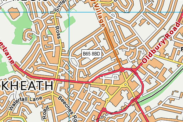 B65 8BD map - OS VectorMap District (Ordnance Survey)