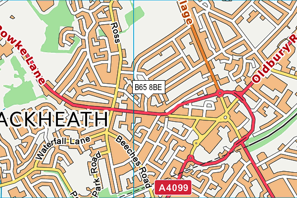 B65 8BE map - OS VectorMap District (Ordnance Survey)