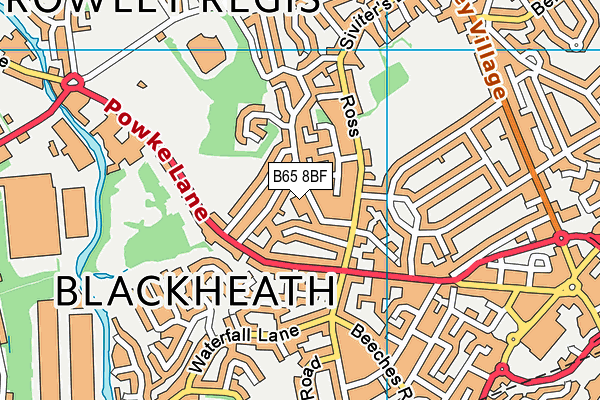 B65 8BF map - OS VectorMap District (Ordnance Survey)