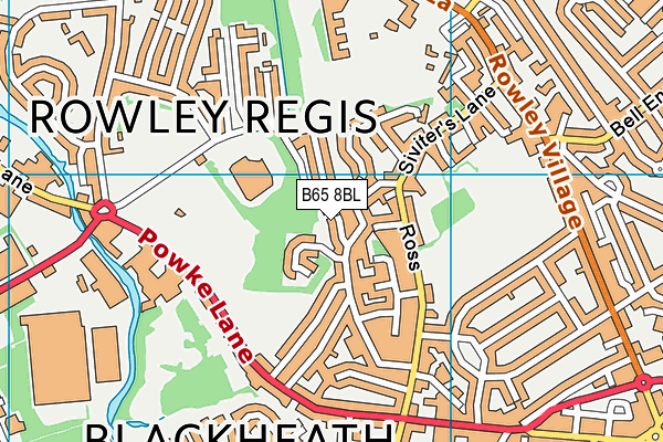 B65 8BL map - OS VectorMap District (Ordnance Survey)