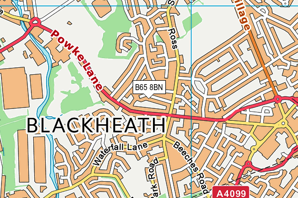 B65 8BN map - OS VectorMap District (Ordnance Survey)