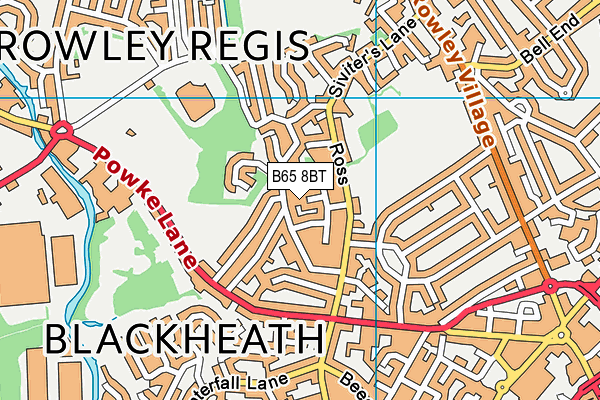 B65 8BT map - OS VectorMap District (Ordnance Survey)