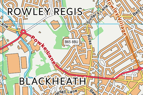 B65 8BU map - OS VectorMap District (Ordnance Survey)