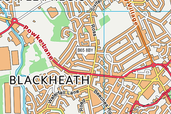 B65 8BY map - OS VectorMap District (Ordnance Survey)