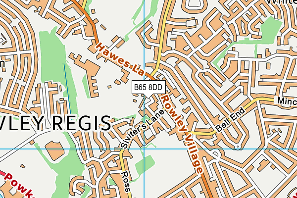 B65 8DD map - OS VectorMap District (Ordnance Survey)