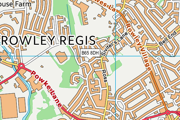 B65 8DH map - OS VectorMap District (Ordnance Survey)