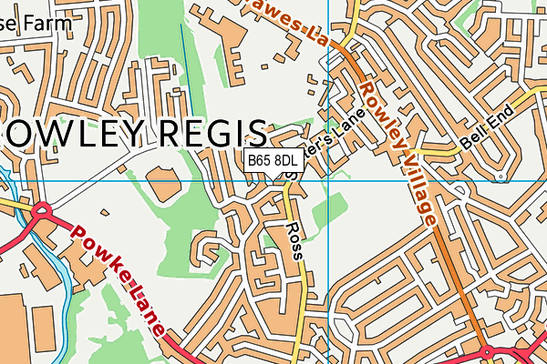 B65 8DL map - OS VectorMap District (Ordnance Survey)