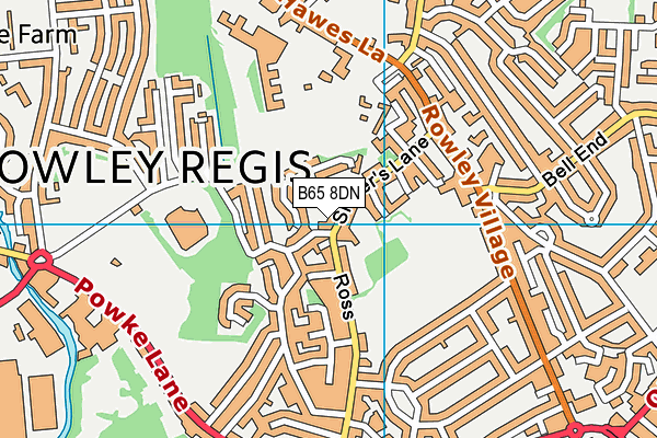 B65 8DN map - OS VectorMap District (Ordnance Survey)