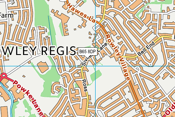 B65 8DP map - OS VectorMap District (Ordnance Survey)