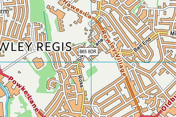 B65 8DR map - OS VectorMap District (Ordnance Survey)