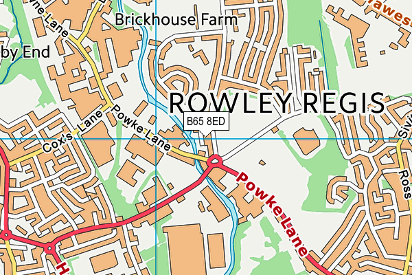 B65 8ED map - OS VectorMap District (Ordnance Survey)