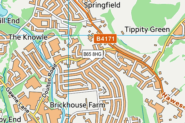 B65 8HG map - OS VectorMap District (Ordnance Survey)