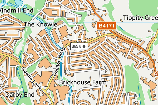 B65 8HH map - OS VectorMap District (Ordnance Survey)