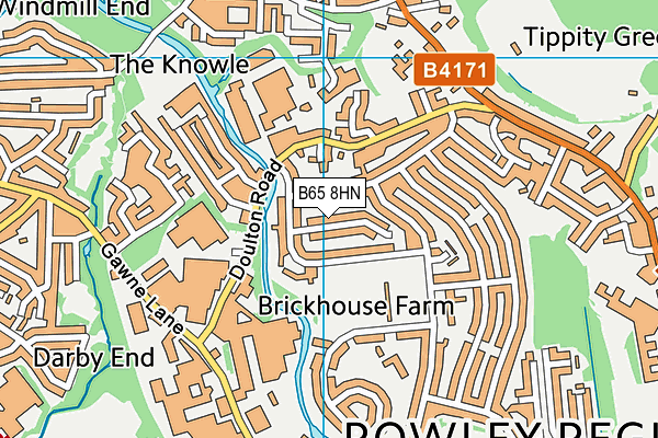 B65 8HN map - OS VectorMap District (Ordnance Survey)