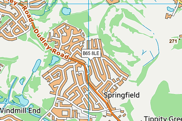 B65 8LE map - OS VectorMap District (Ordnance Survey)