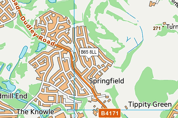 B65 8LL map - OS VectorMap District (Ordnance Survey)