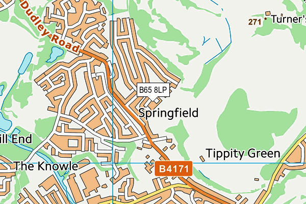 B65 8LP map - OS VectorMap District (Ordnance Survey)