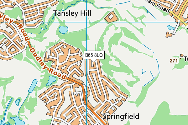 B65 8LQ map - OS VectorMap District (Ordnance Survey)