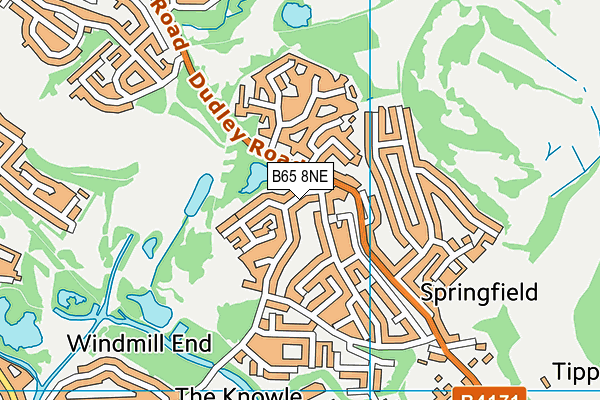 B65 8NE map - OS VectorMap District (Ordnance Survey)