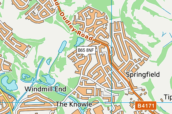 B65 8NF map - OS VectorMap District (Ordnance Survey)