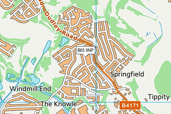 B65 8NP map - OS VectorMap District (Ordnance Survey)