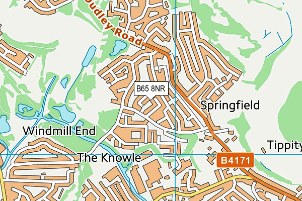 B65 8NR map - OS VectorMap District (Ordnance Survey)