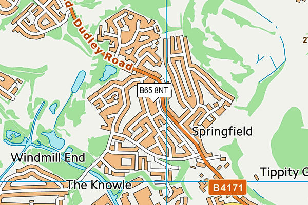 B65 8NT map - OS VectorMap District (Ordnance Survey)