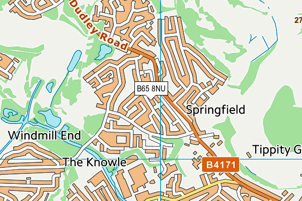 B65 8NU map - OS VectorMap District (Ordnance Survey)