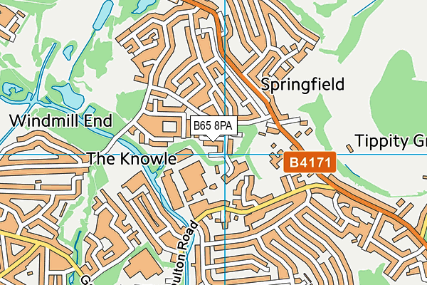 B65 8PA map - OS VectorMap District (Ordnance Survey)