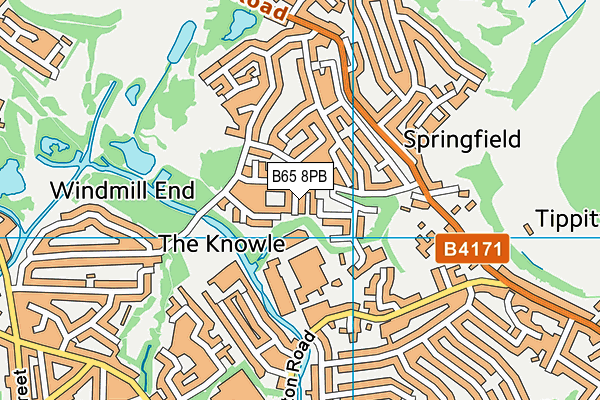 B65 8PB map - OS VectorMap District (Ordnance Survey)